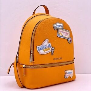 Michael Kors Mustard Backpack with Patches
